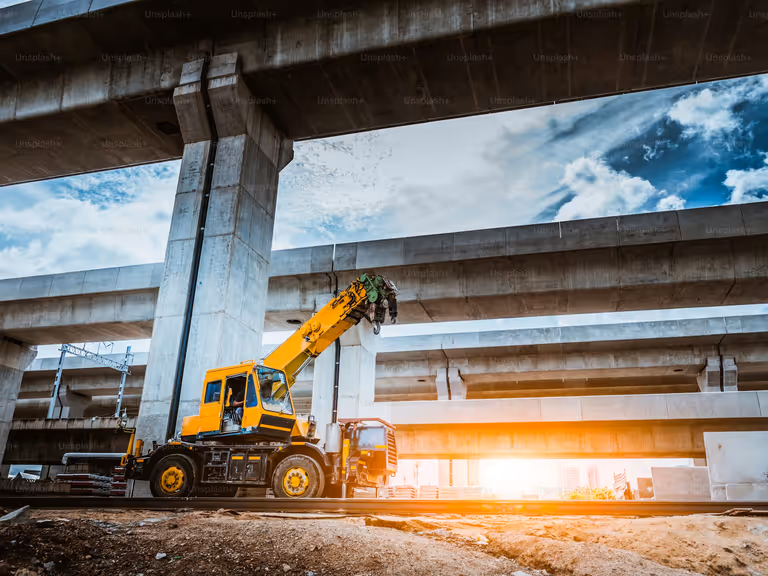 Crane-on-road-construction
