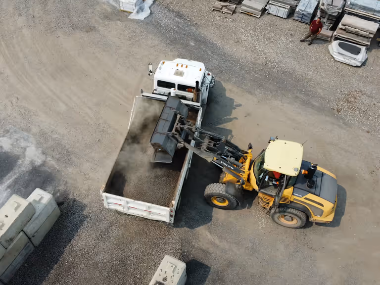 Front-loader-truck-loading
